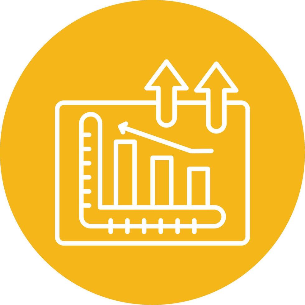 analítico bar grafico multi color circulo vector