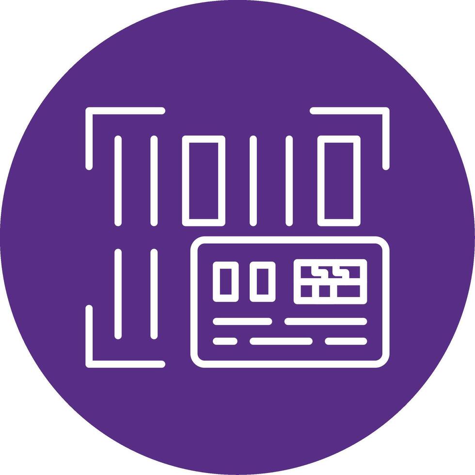Barcode Scan Label Multi Color Circle vector