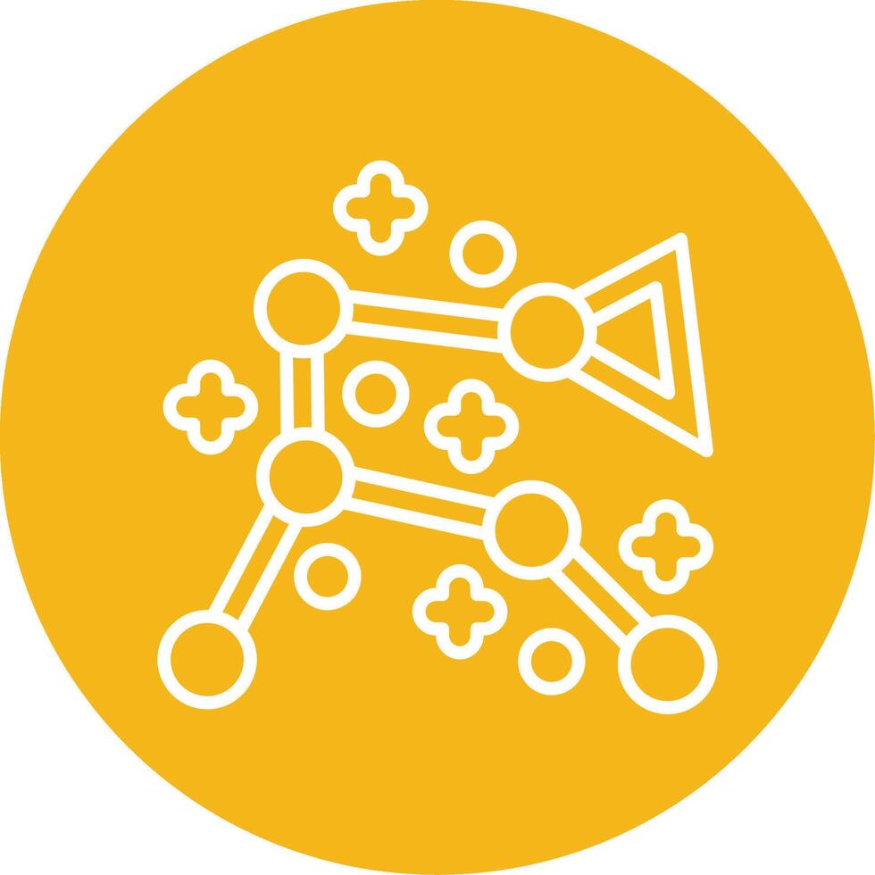 Aries zodíaco constelación multi color circulo vector