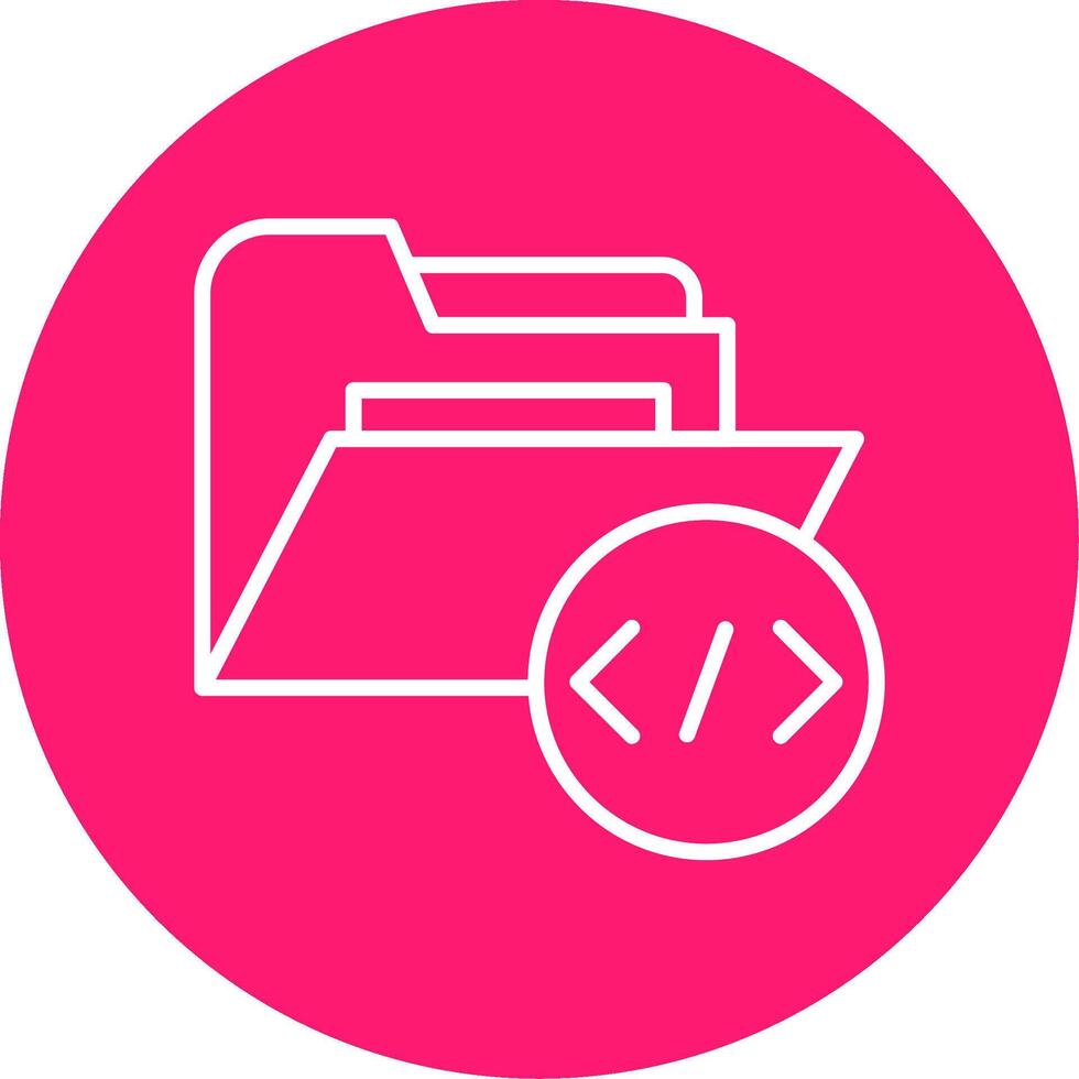 Code Source Folder Multi Color Circle vector