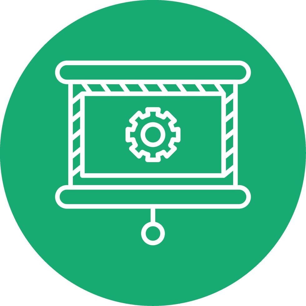 proyector pantalla monitor multi color circulo vector