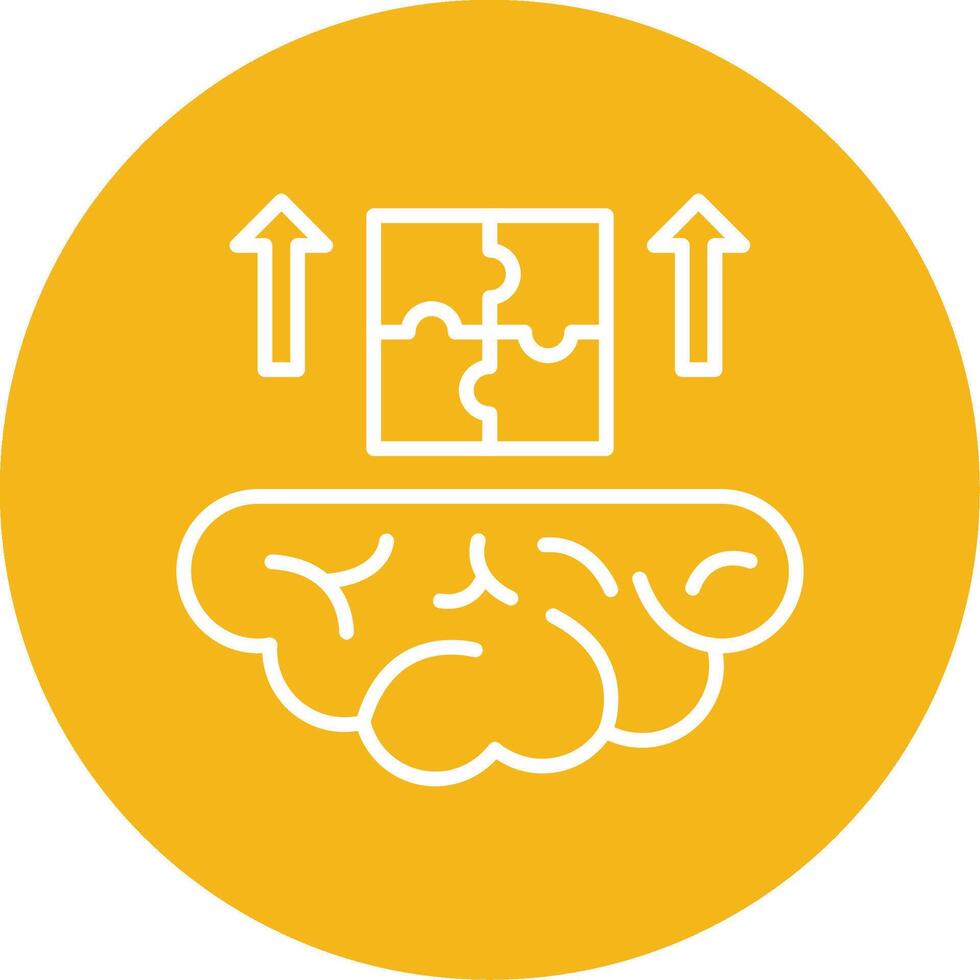 desafiante mente rompecabezas multi color circulo vector