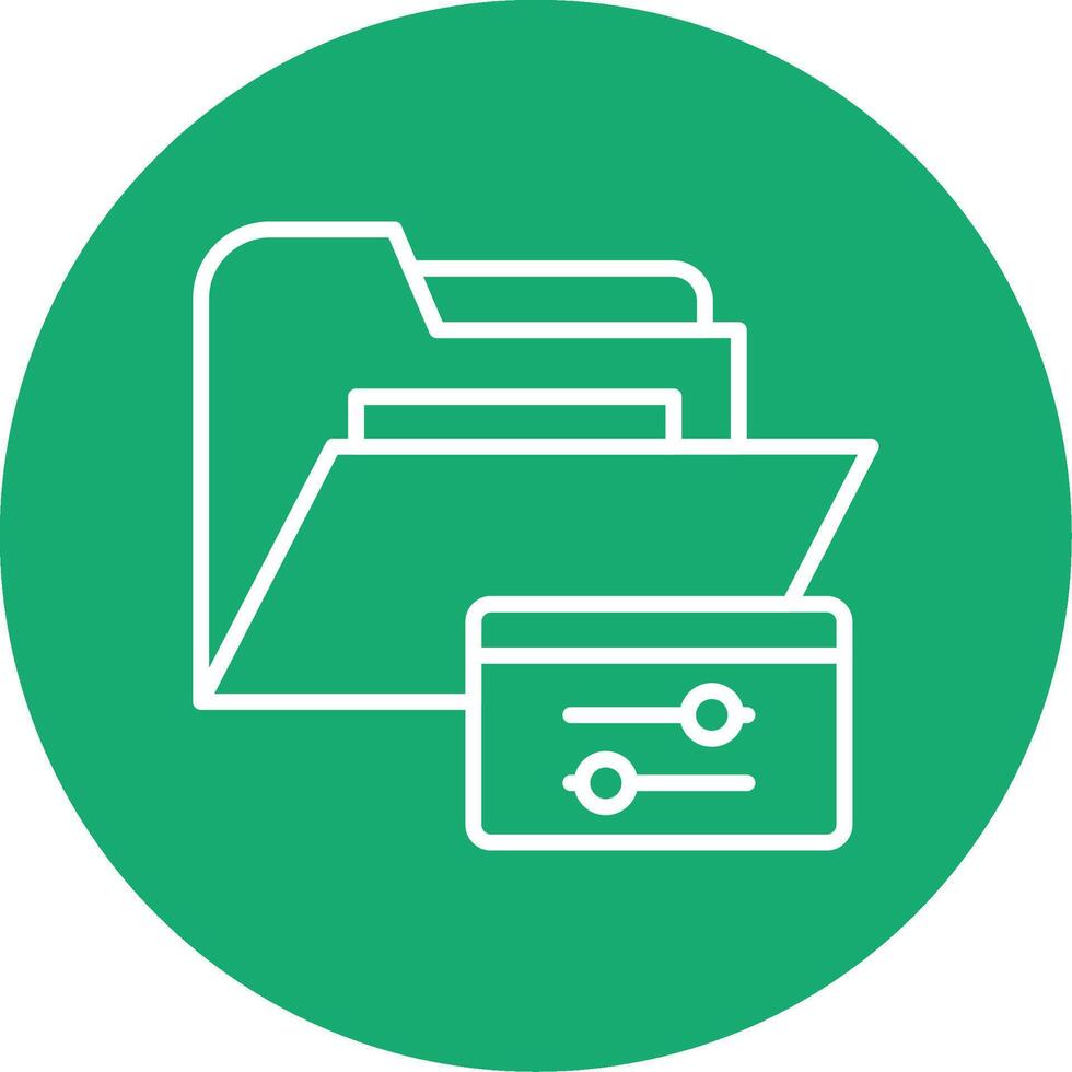 Folder Configuration Settings Multi Color Circle vector