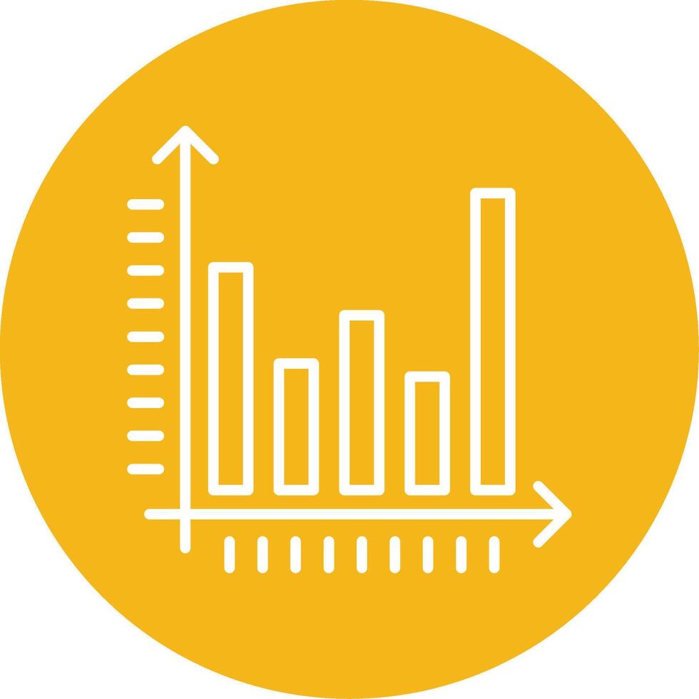 Bar Graph Multi Color Circle vector