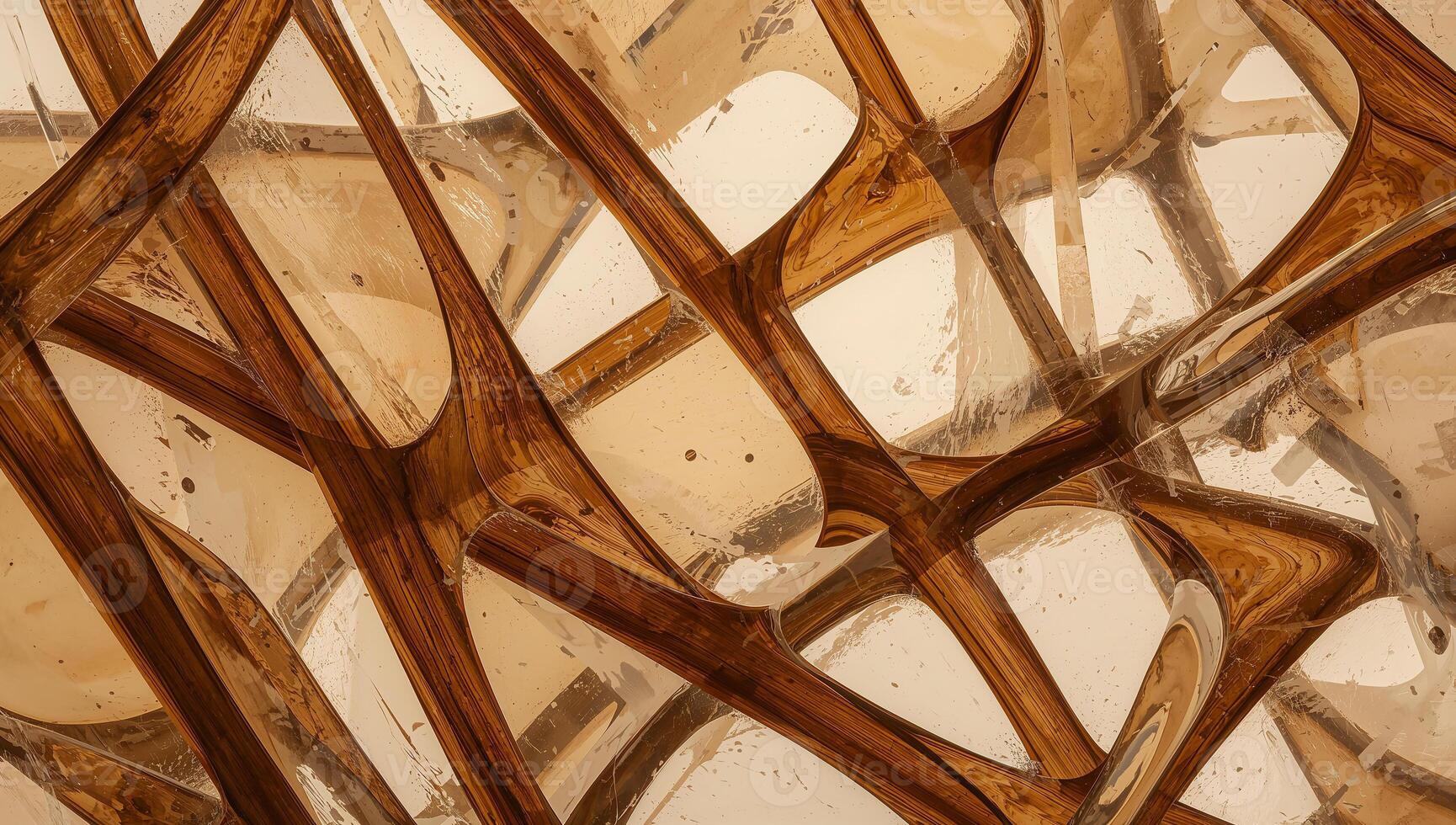 Abstract Structure with Curves and Patterns photo