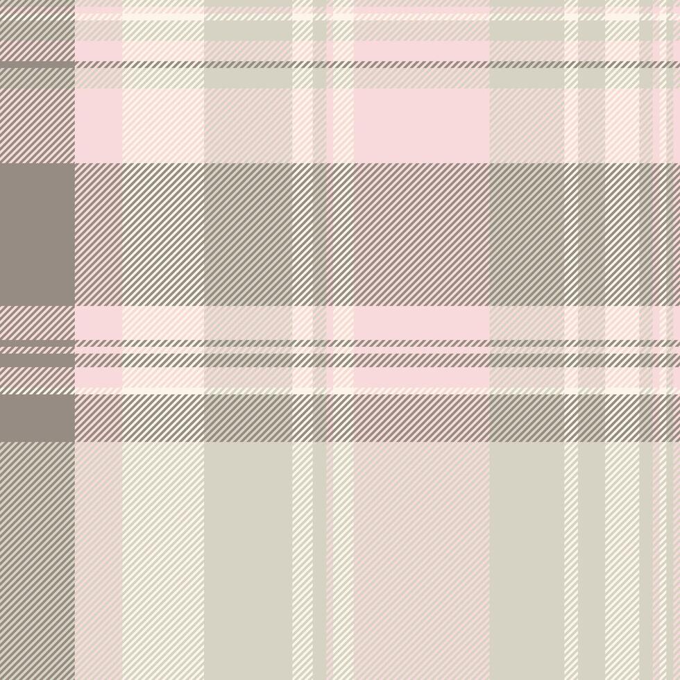 Soft plaid pattern with pink and neutral hues. Timeless design for textile, background or surface application. Gentle, calming, and versatile. vector
