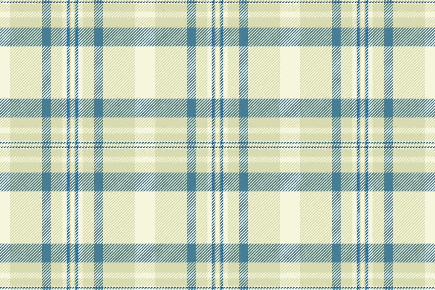 Classic plaid pattern with intersecting lines in cream and blue hues. A versatile backdrop for textiles, design projects, or vintagethemed visuals. vector