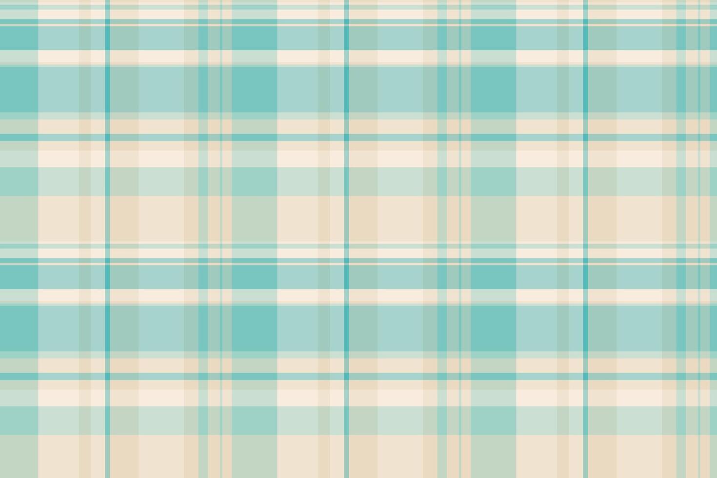 Soft plaid pattern in pastel turquoise and beige. Versatile background for fabrics, textiles, design projects, and creative digital applications. vector
