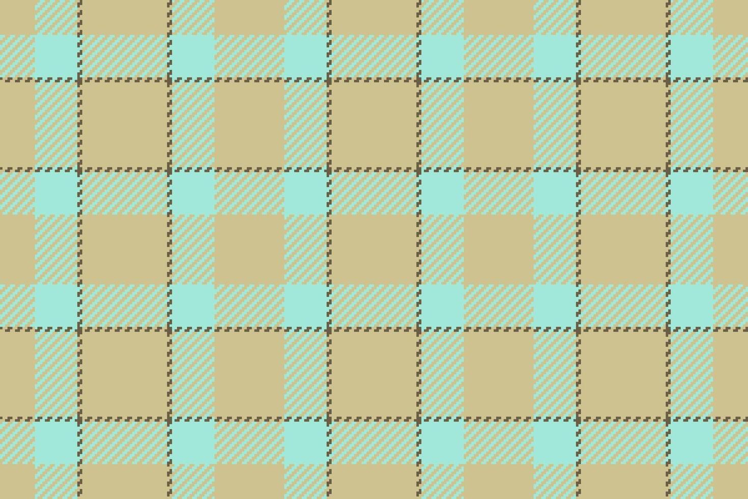 Classic plaid pattern in tan and turquoise. Great for backgrounds, textiles, or adding a rustic touch to designs. Perfect for seasonal projects. vector