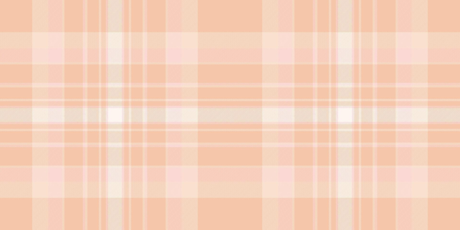 Soft peach plaid pattern. Subtle intersecting lines create a versatile background for design, textiles, and web use. Great for adding a gentle texture. vector