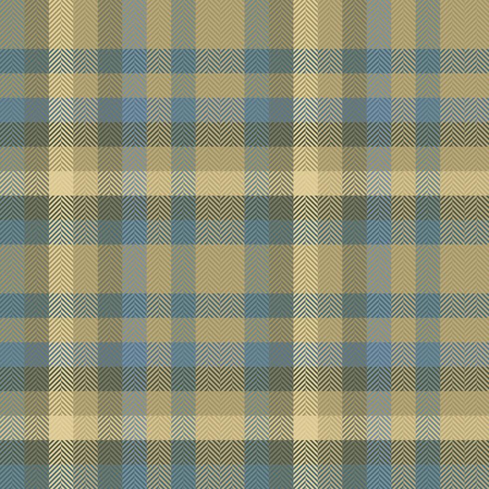 Classic plaid pattern with a subtle herringbone texture in earthy tones. Ideal for backgrounds, textiles, or design projects needing a refined, rustic feel. vector