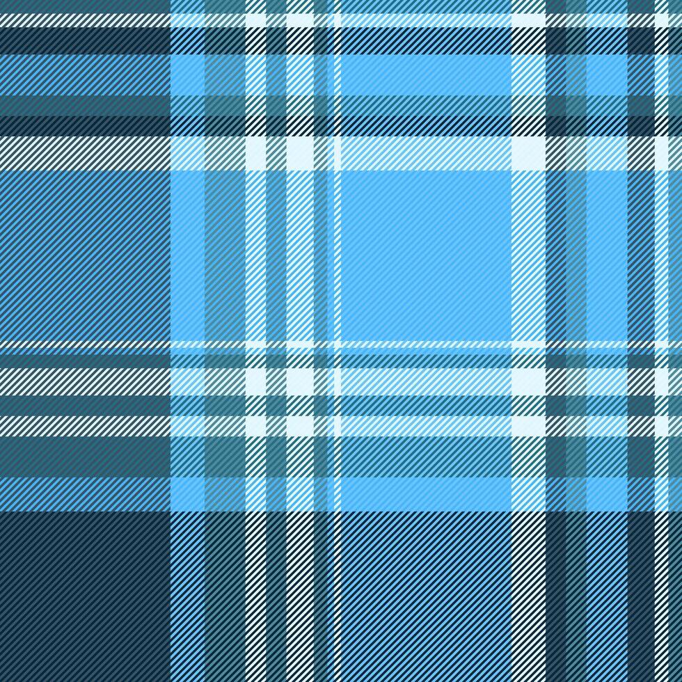 Postcard fabric textile , drawing seamless pattern check. Scrap plaid tartan texture background in cyan and light colors. vector