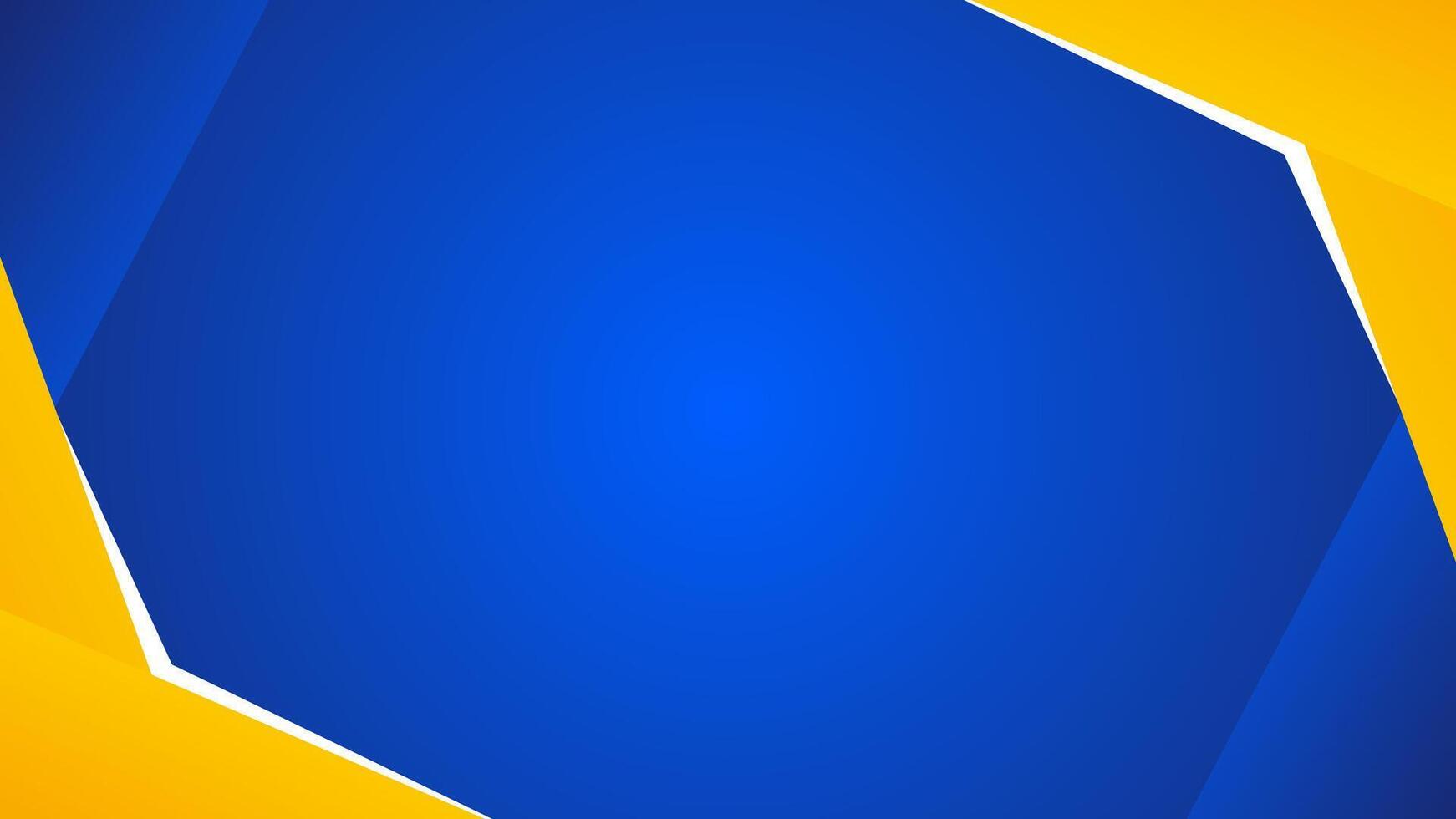Blue and yellow gradient background, frame border design vector