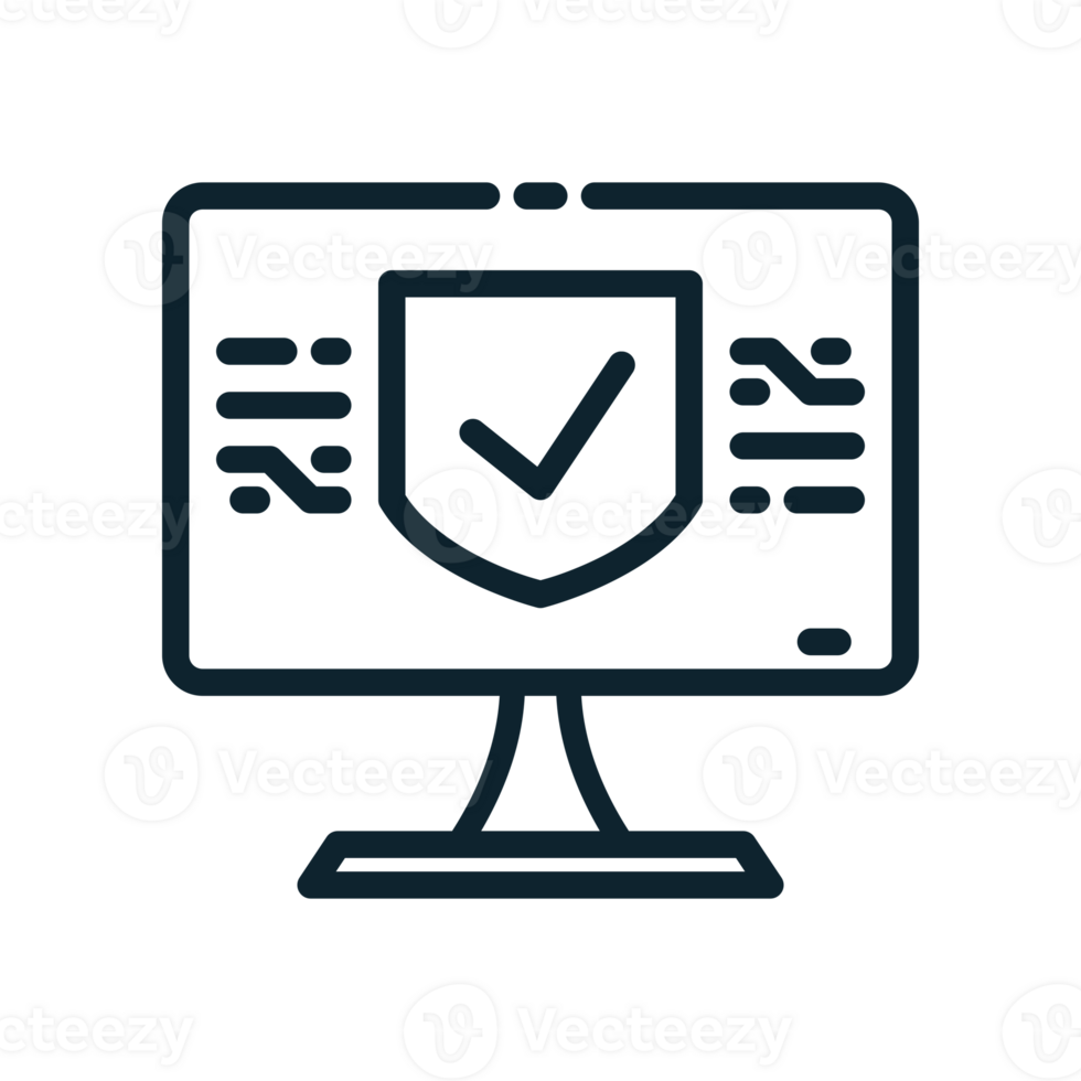 sicuro sistema icona nel linea stile. Perfetto per app, siti web, ui ux, presentazioni, o infografica. modificabile illustrazione file con pulito design e moderno design. trasparente sfondo. png