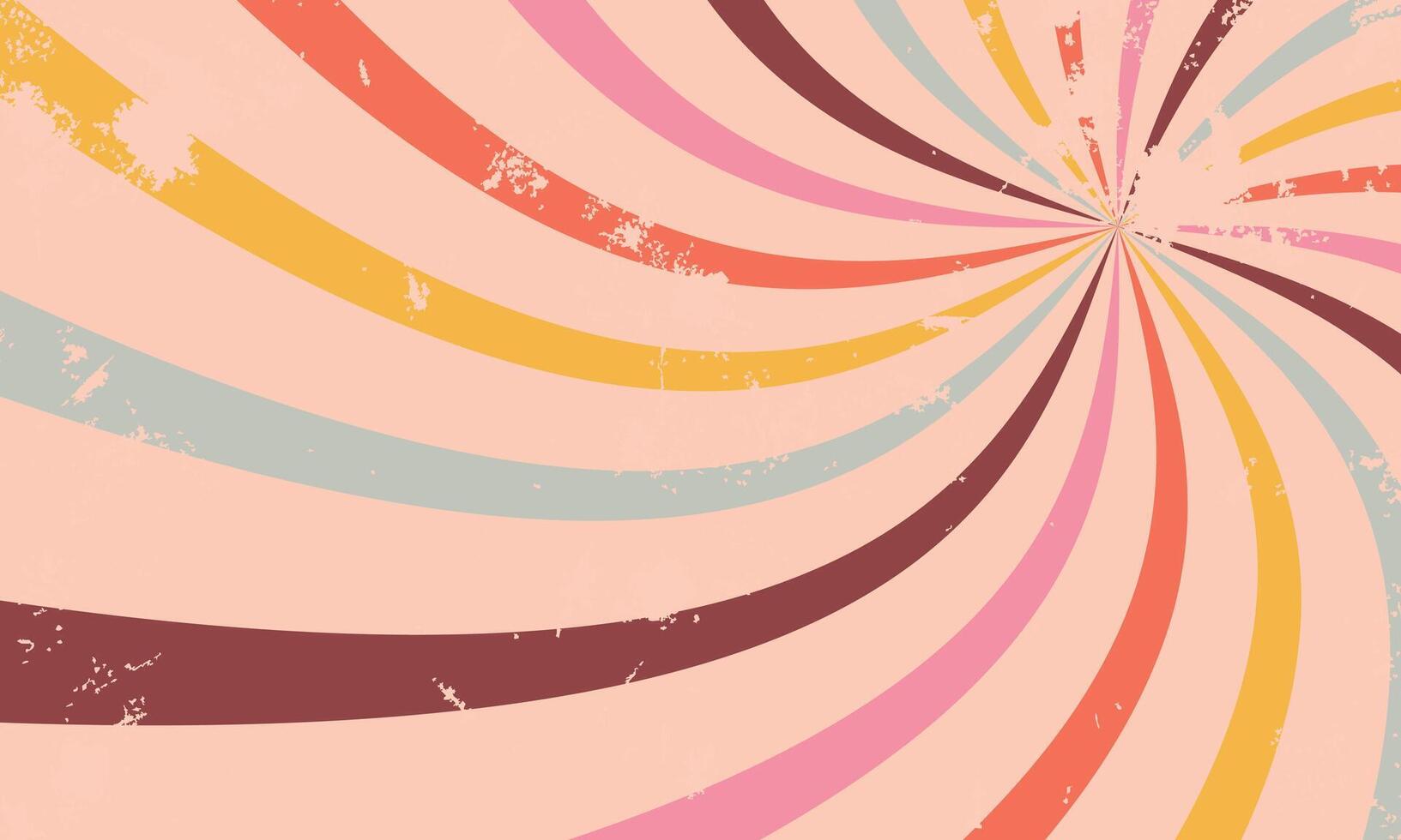 Vintage Retro Swirl Background with Distressed Texture vector