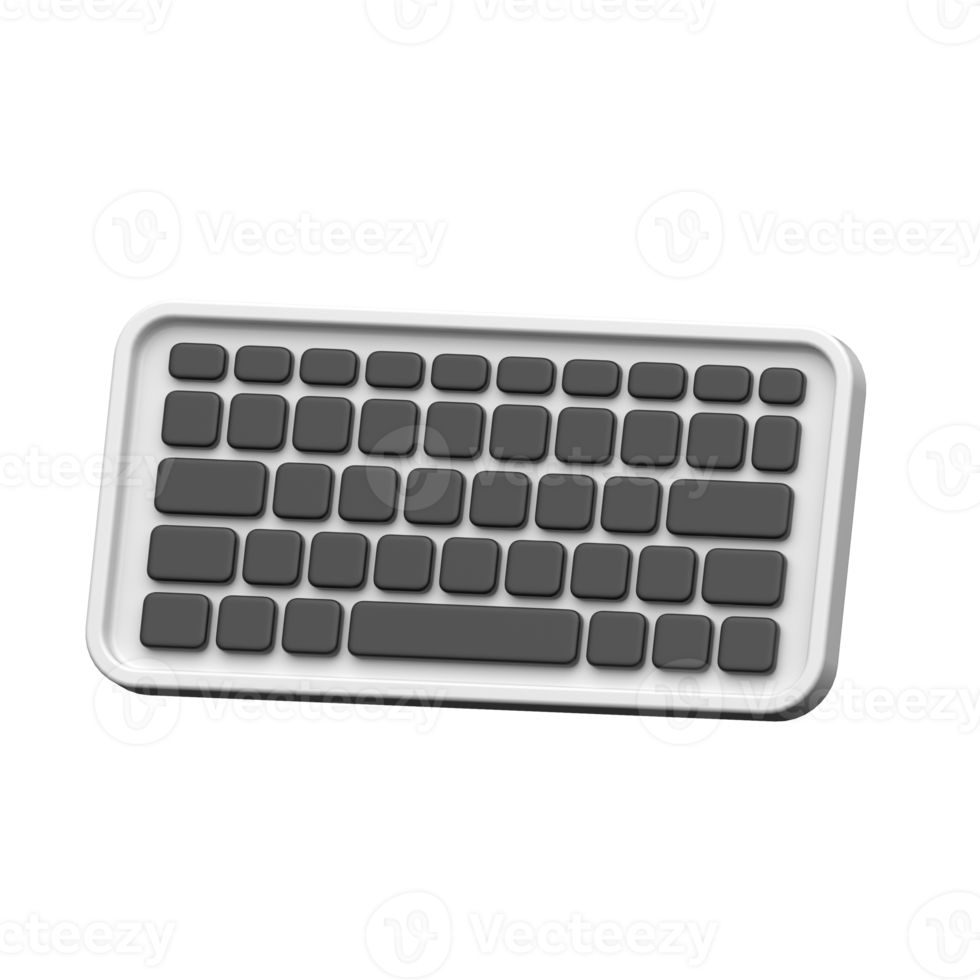 3d teclado ícone perfeito para digitando, entrada, e Informática aplicativos. png
