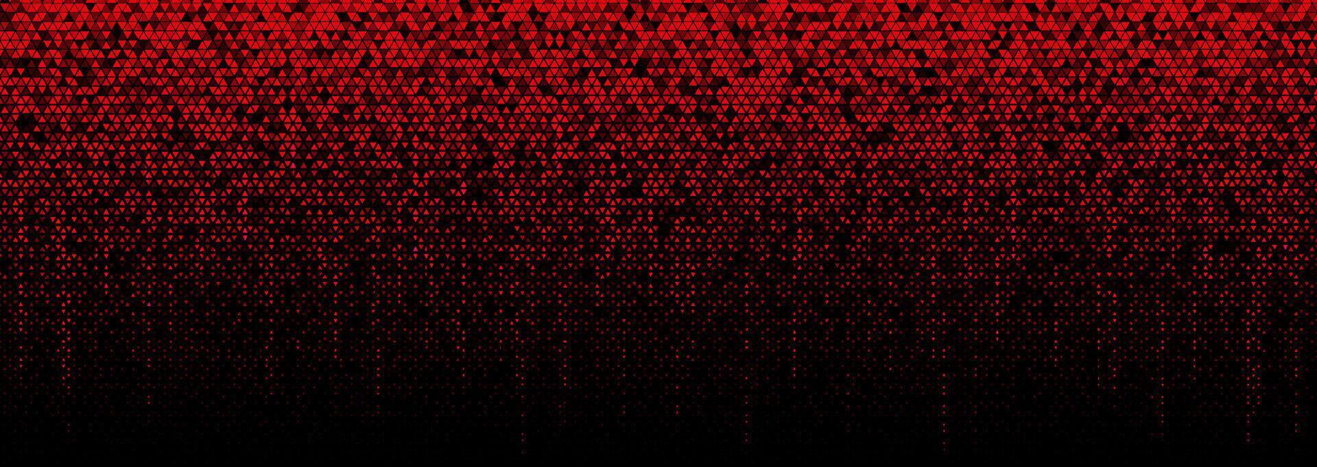 Geometric Triangular Pattern Matrix Effect. Red Black Triangle Background Halftone Mosaic Style for Fintech Cybersecurity, Hacker Attack, Computer Fraud, Scammer and Phishing. illustration vector