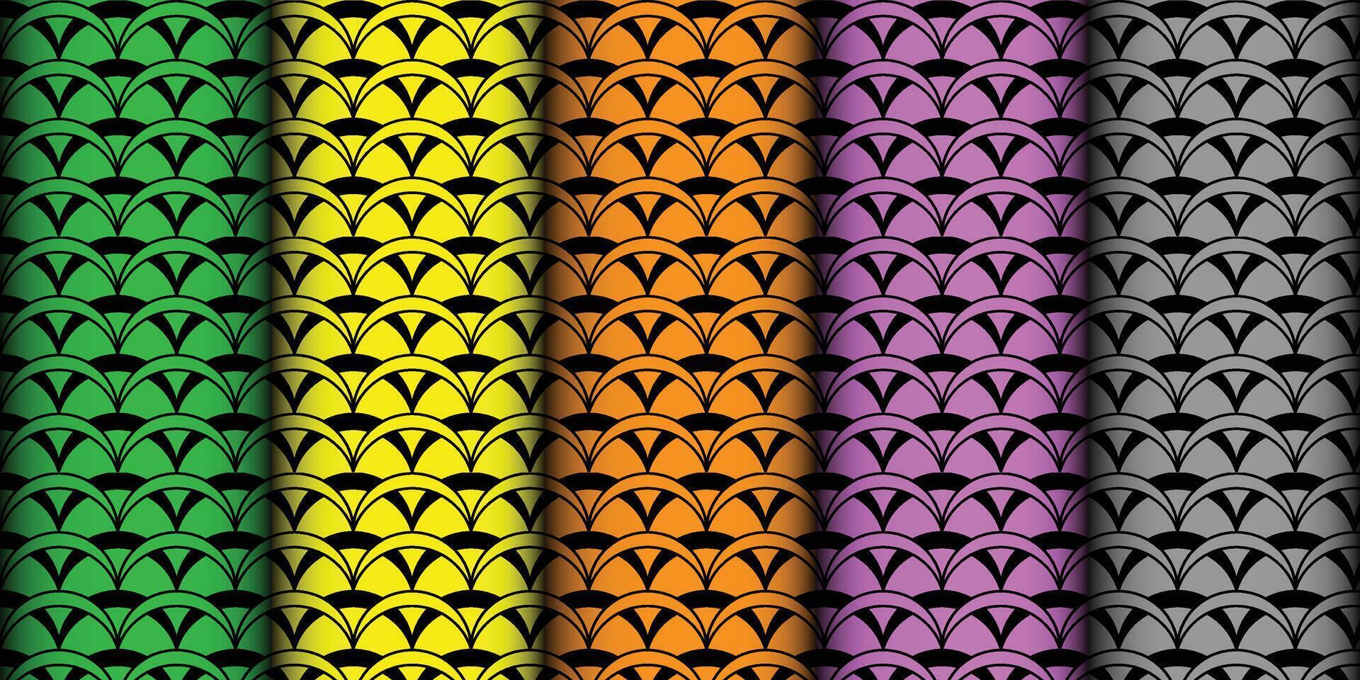 Geometric Semi-Circle Repeating Seamless Pattern Design vector