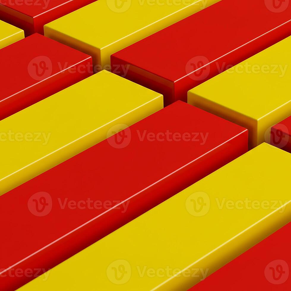 Rectangular Blocks Pattern in Red and Yellow Geometric Arrangement photo