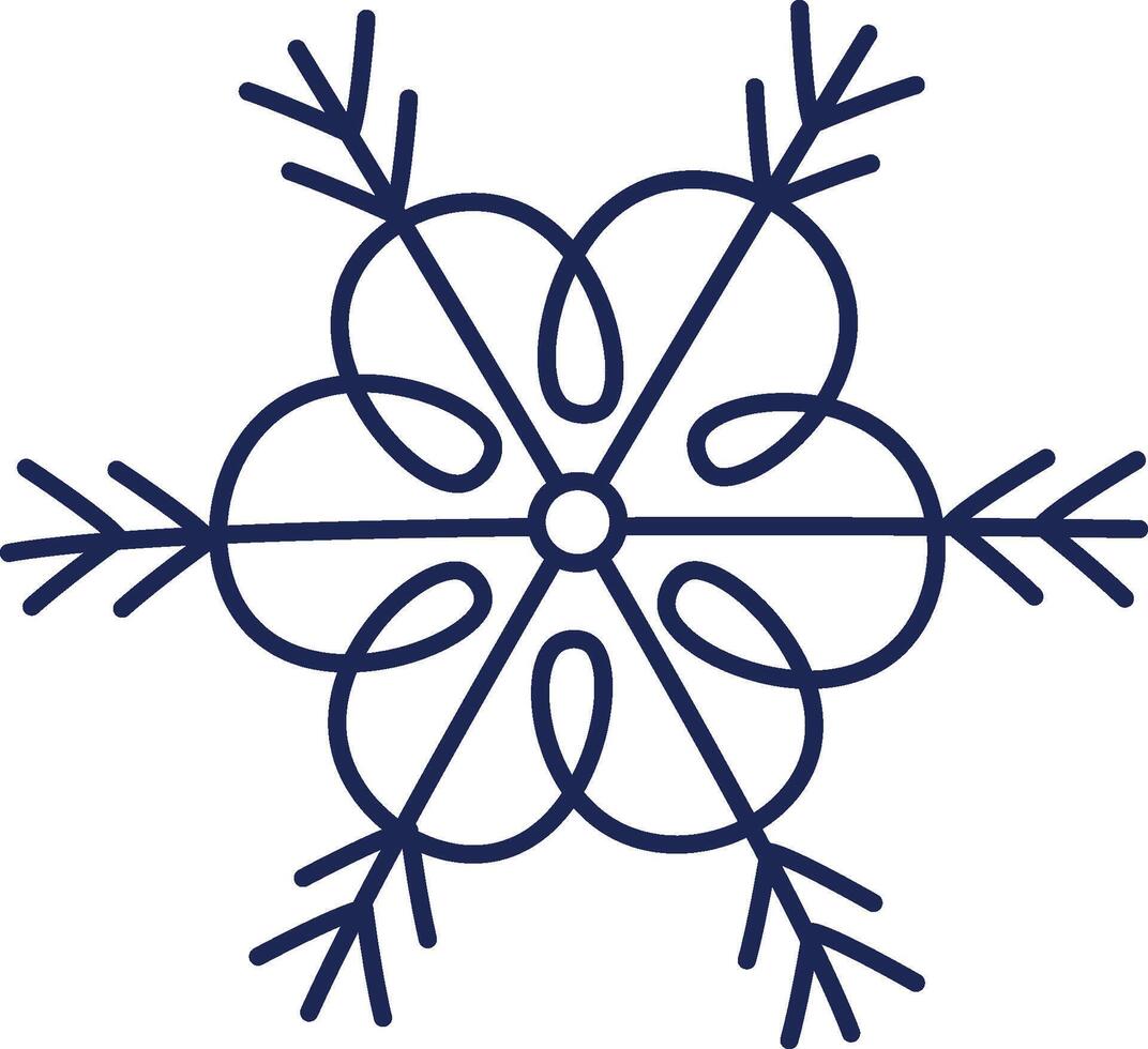 Geometric Snowflake Pattern Illustration vector