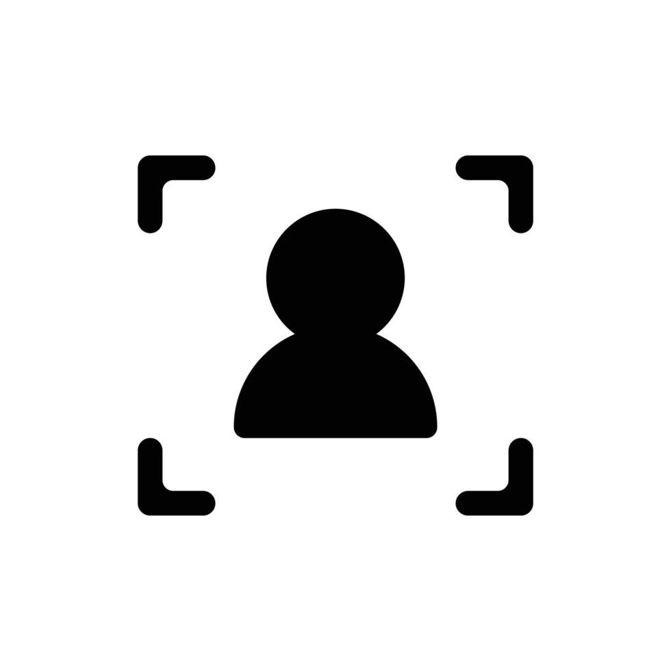 face recognition solid icon design good for web or mobile app vector