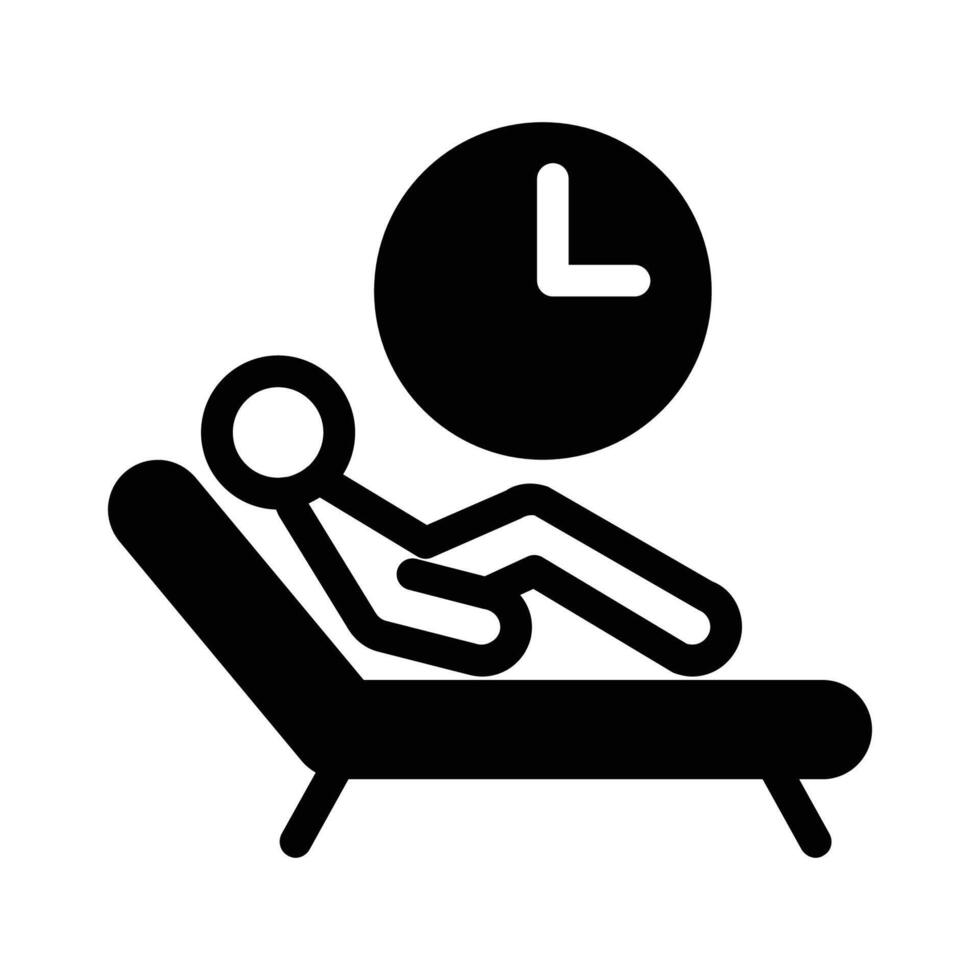 sleep rest clock solid icon design good for web or mobile app vector