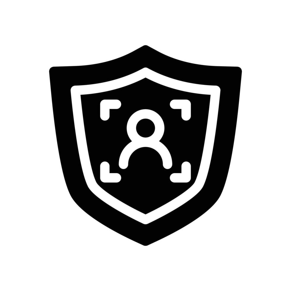 Secure Face ID solid icon design good for web or mobile app vector