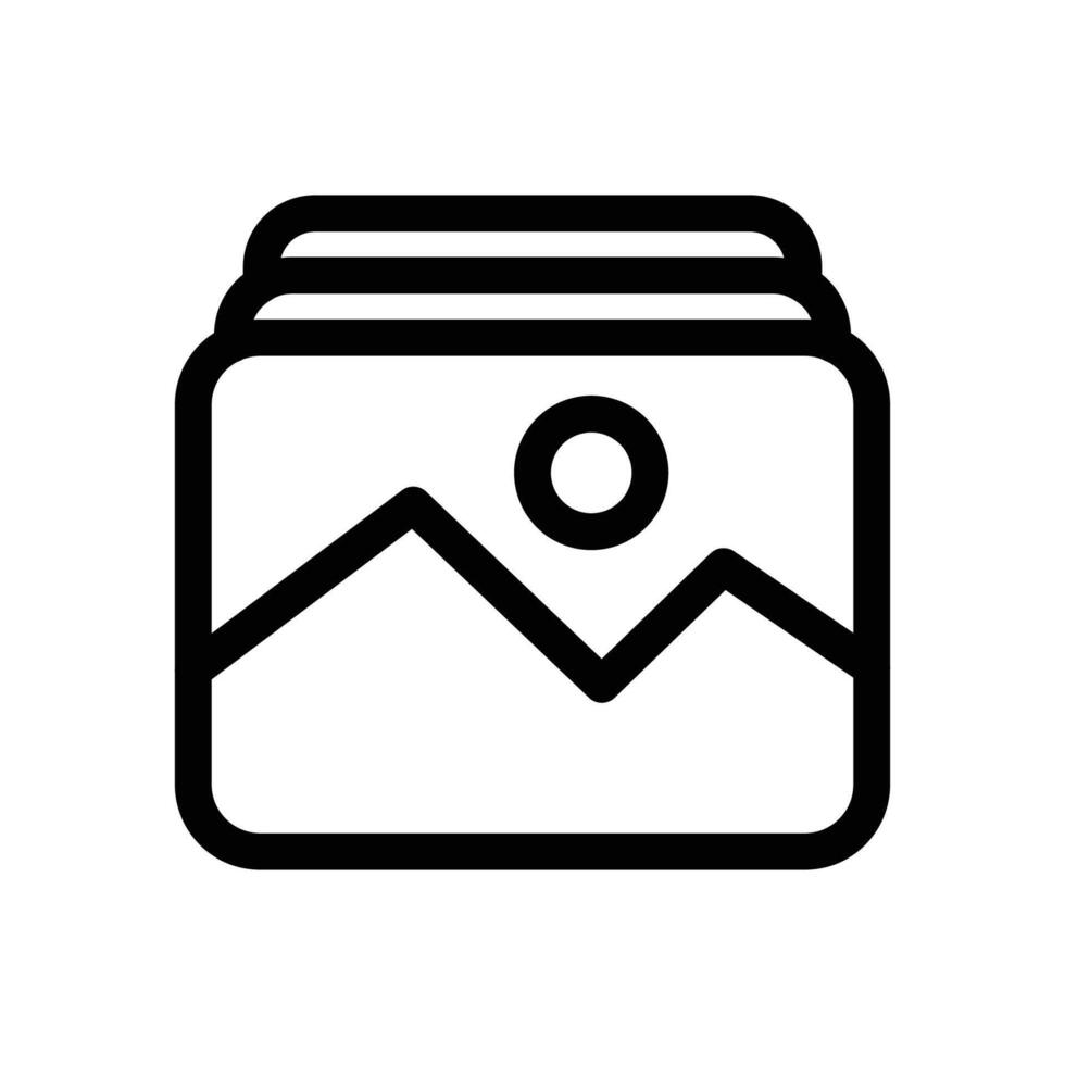 image gallery outline icon design good for web or mobile app vector