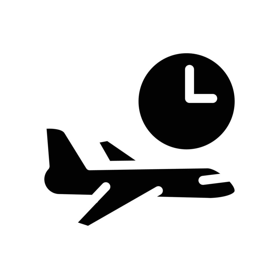delayed flight solid icon design good for web or mobile app vector