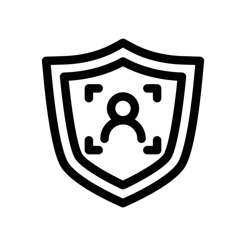 Secure Face ID outline icon design good for web or mobile app vector
