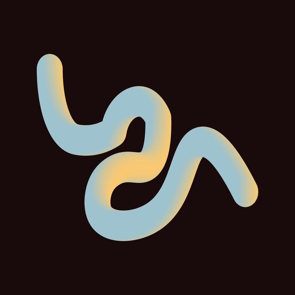 Abstract wavy line art with gradient colors on dark background vector