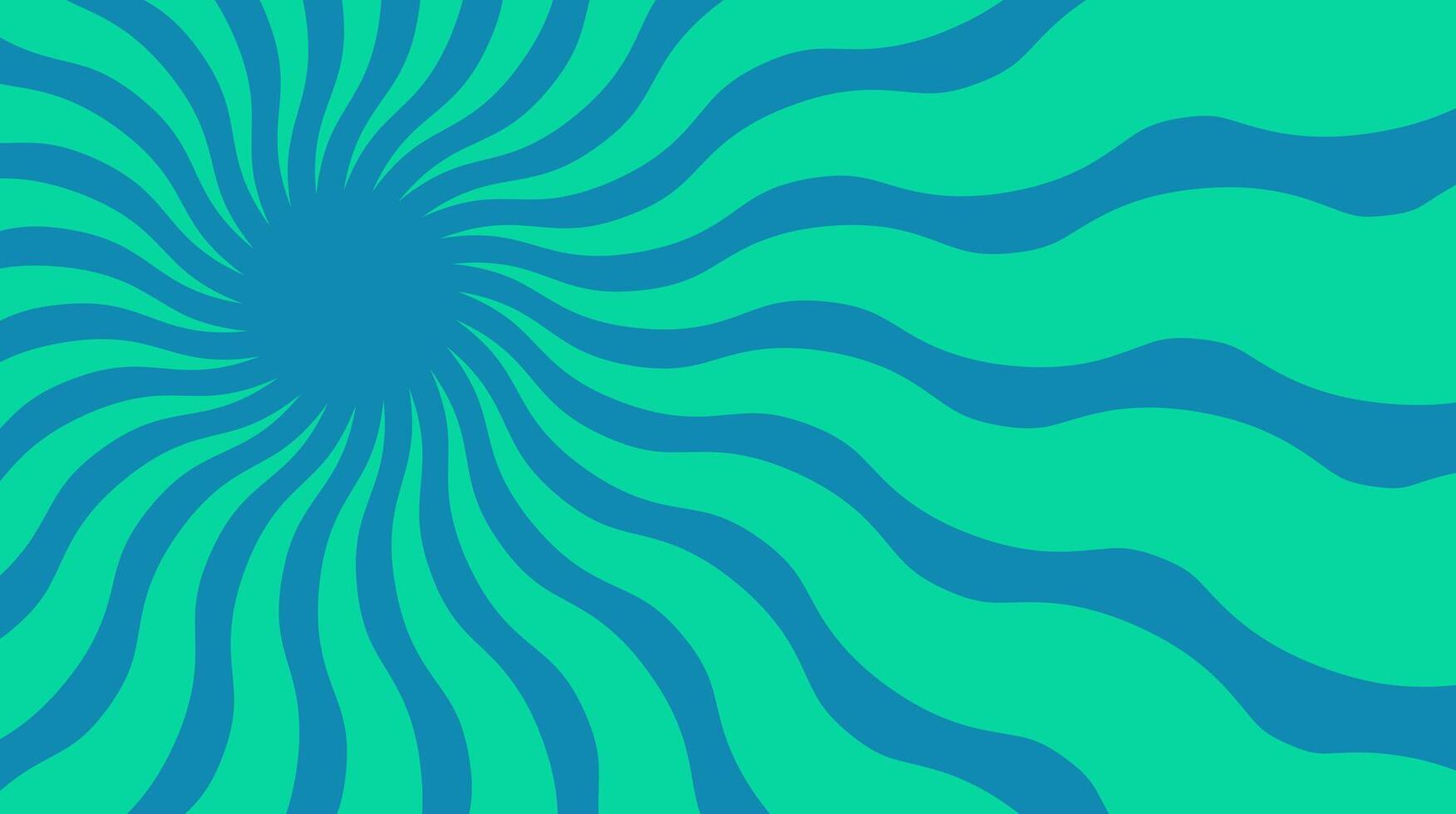 Gradient Swirl Groovy Starburst vector