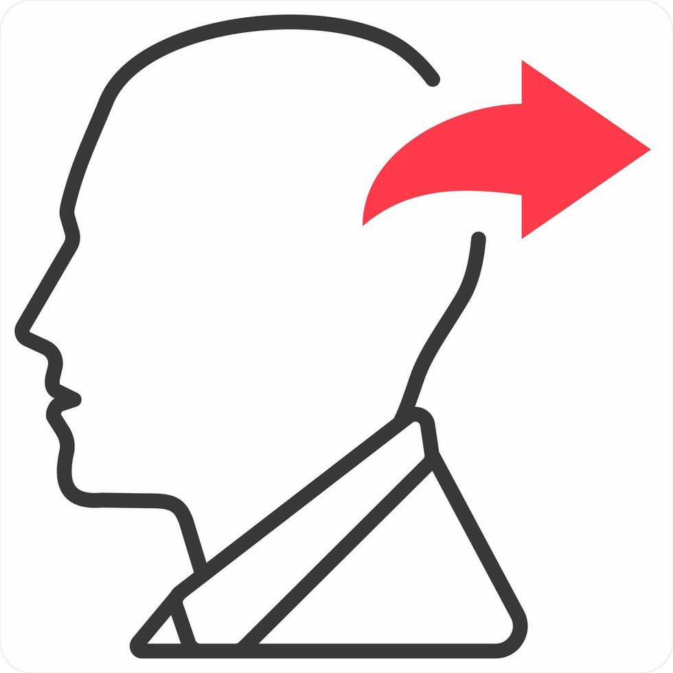 Forward Thinking icon concept in red color icon vector