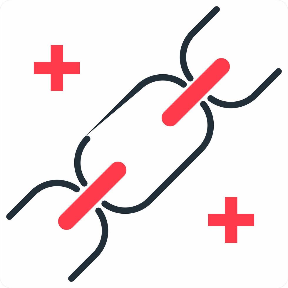 Link Building icon concept in red color icon vector