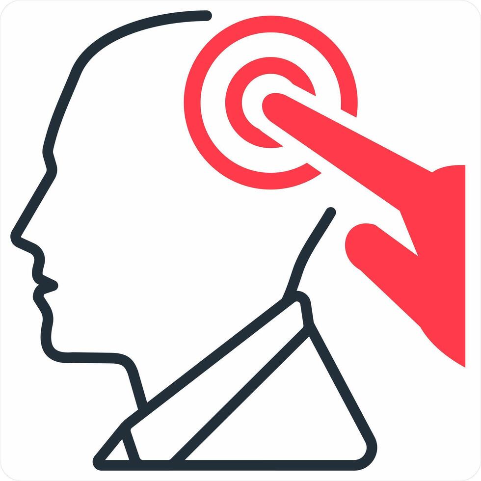 Manipulate icon concept in red color icon vector