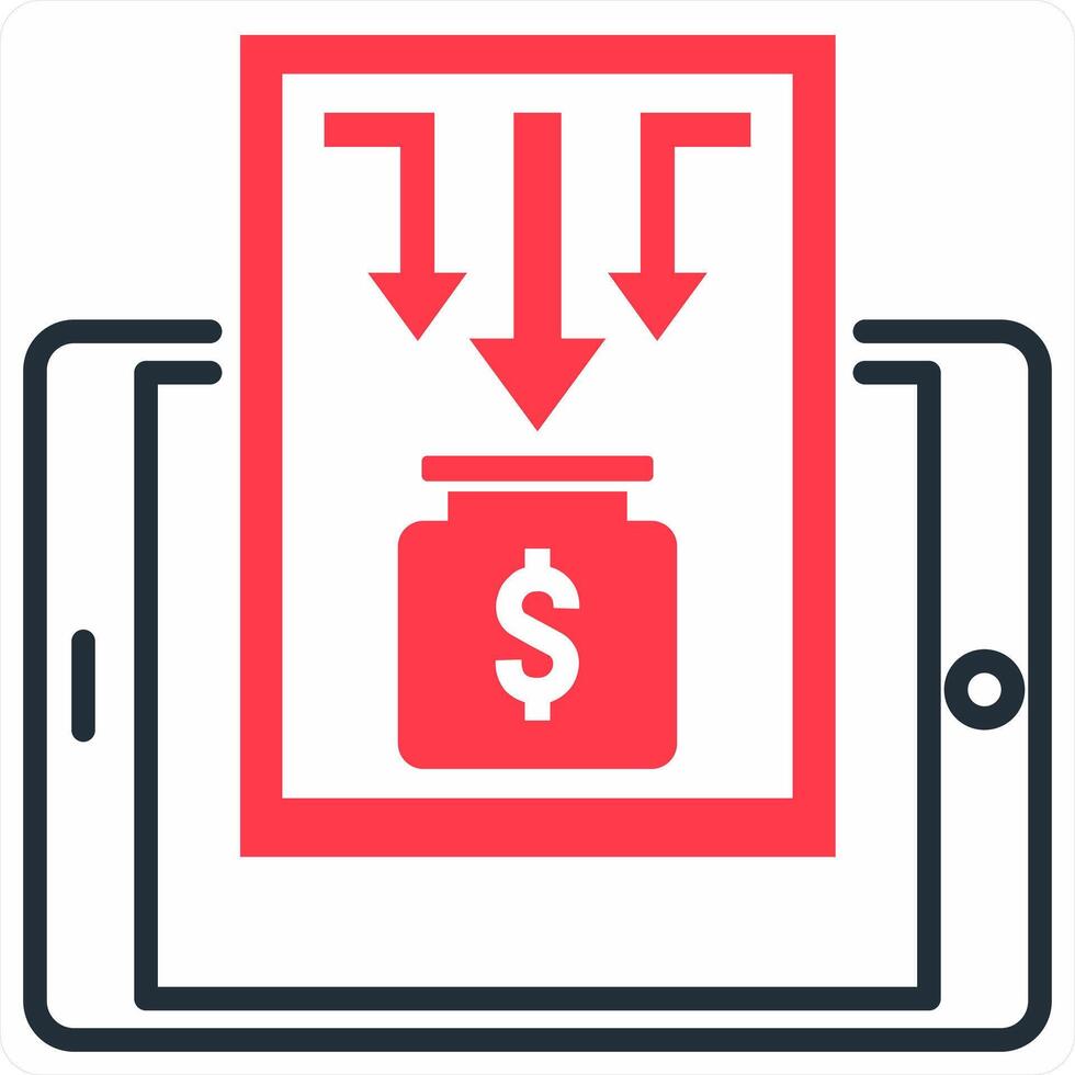 Project Image icon concept in red color icon vector