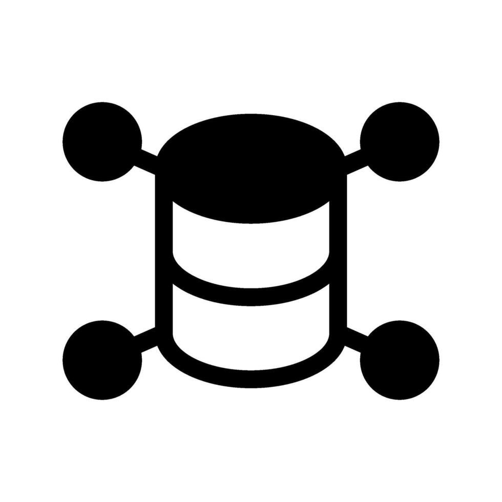 Illustration of Network Database Line Icon vector