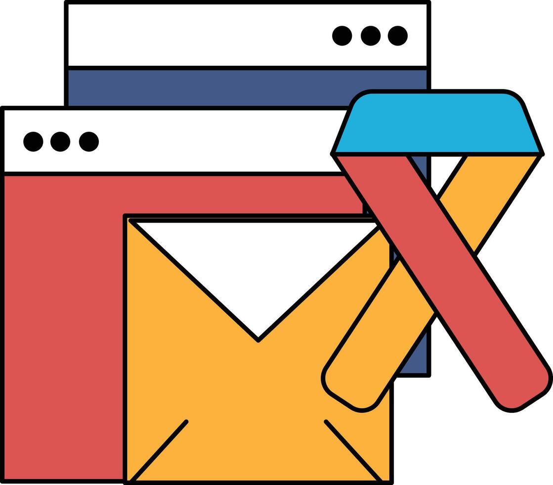 un blanco y negro imagen de un computadora pantalla con un mensaje en eso vector