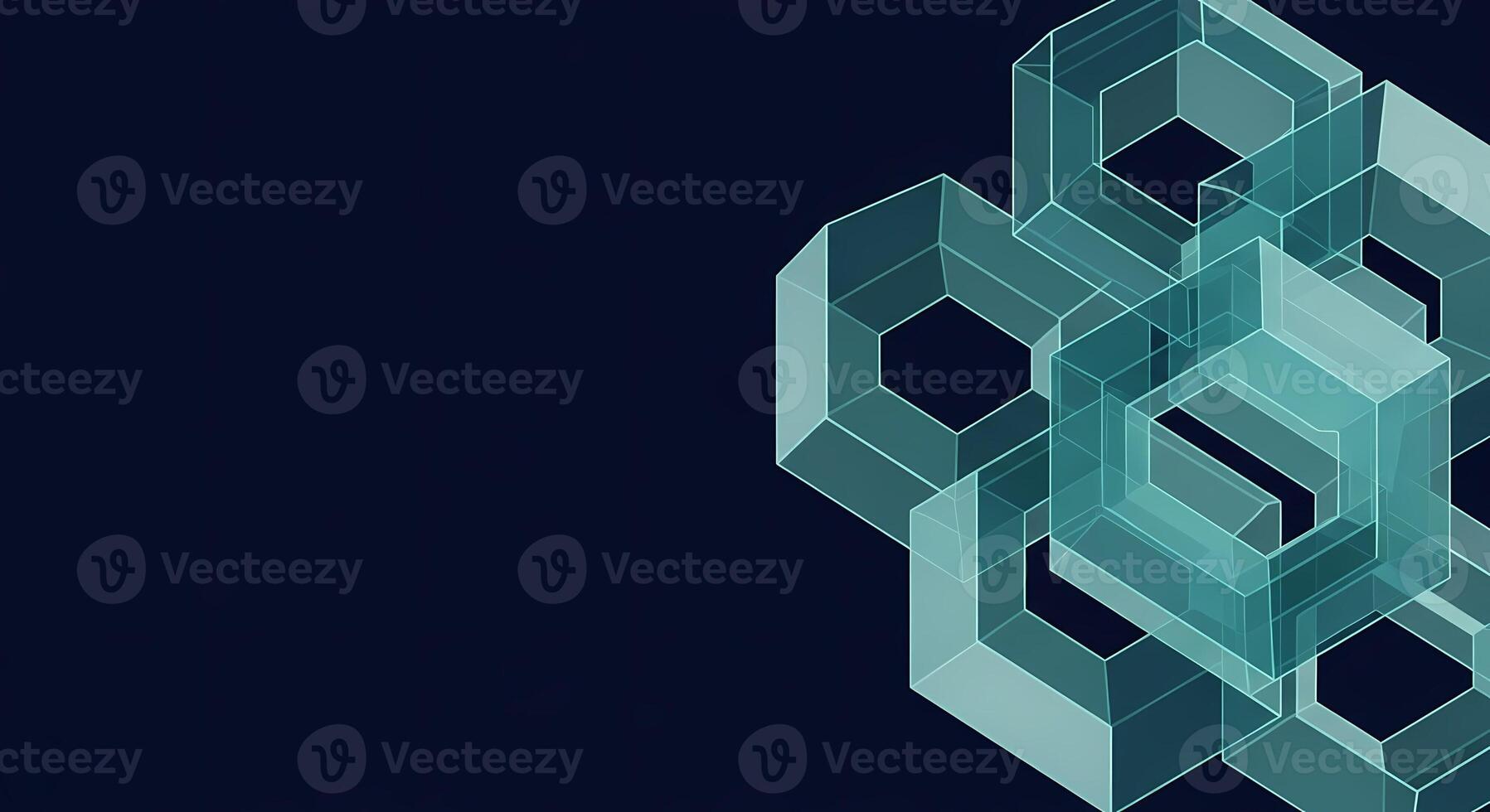 Abstract Geometric Network Design with Interconnected Hexagonal Structures photo