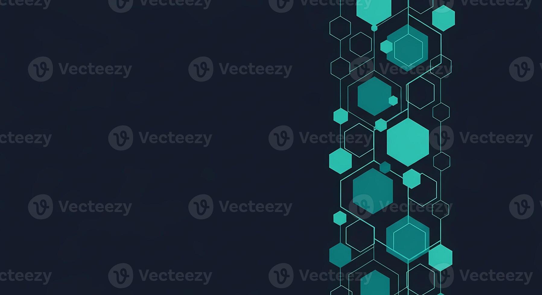 Futuristic Hexagon Network Pattern Background Technology Science and Data Abstract photo