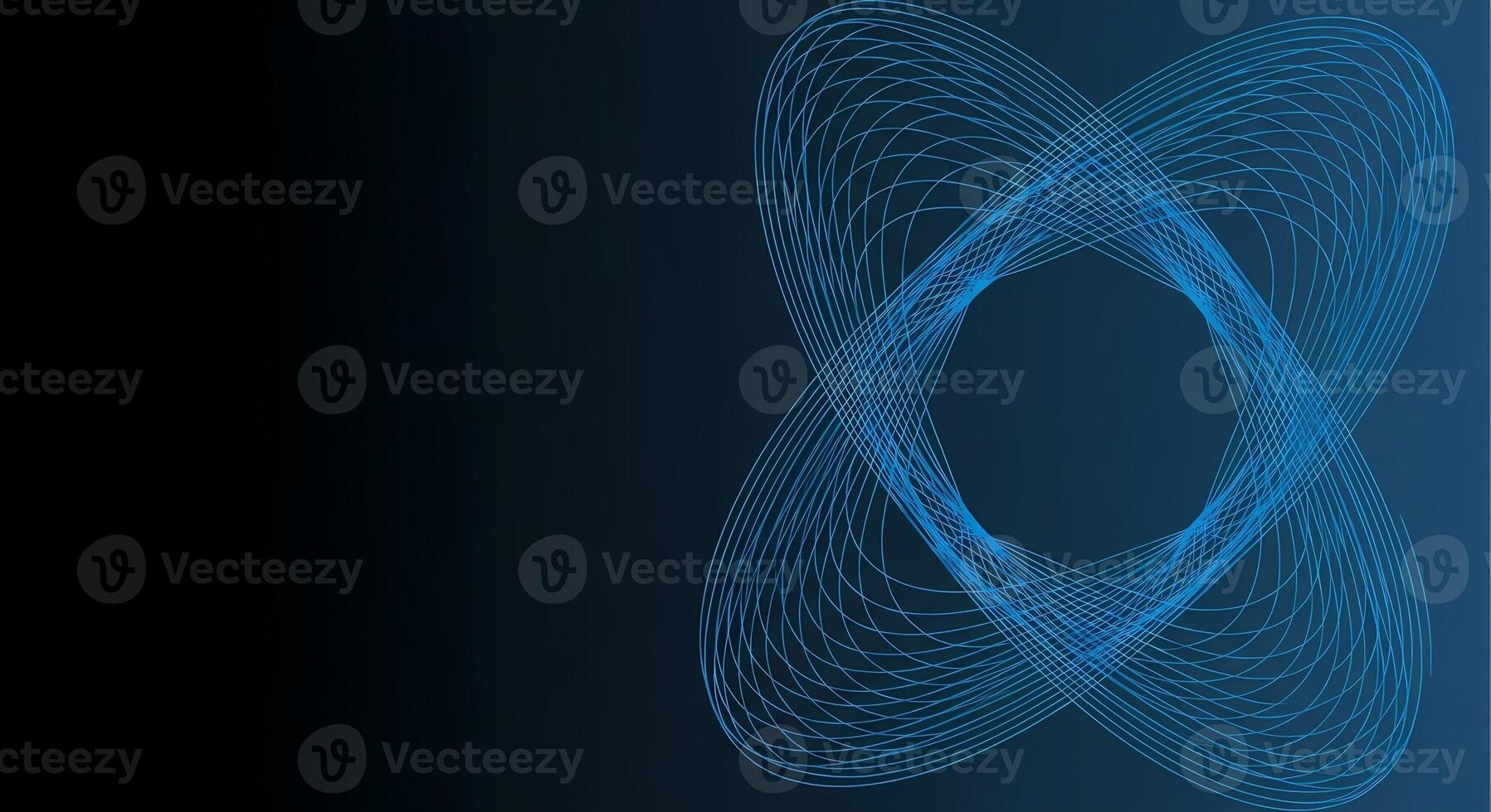 Abstract Blue Geometric Network Background with Copy Space Futuristic Technology and Data Science Concept photo