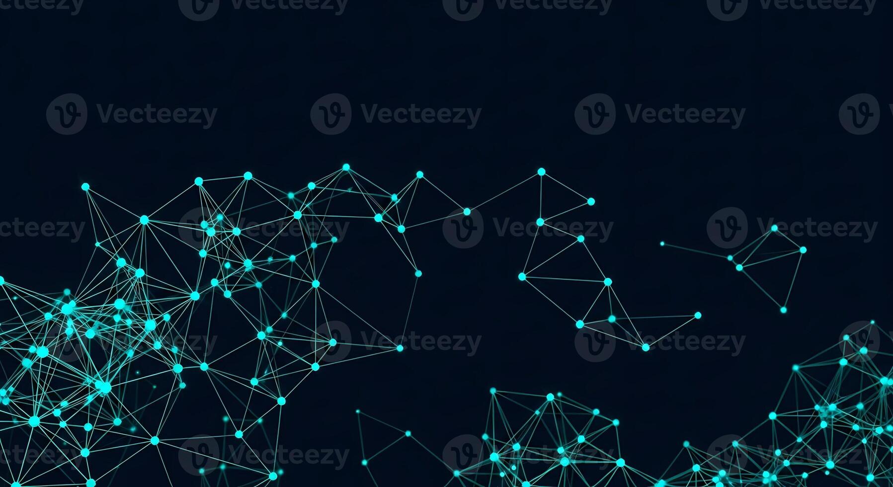 Abstract Digital Network Connection Background Futuristic Glowing Lines and Nodes photo