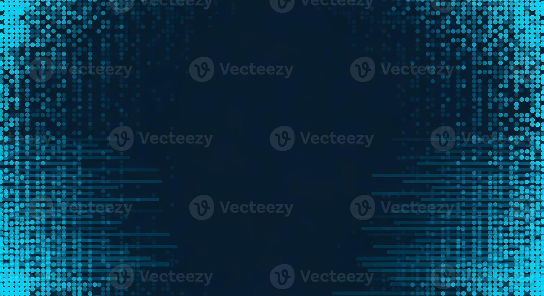 Abstract Digital Blue Dot Pattern Background with Copy Space Technology Data and Futurism Concept photo