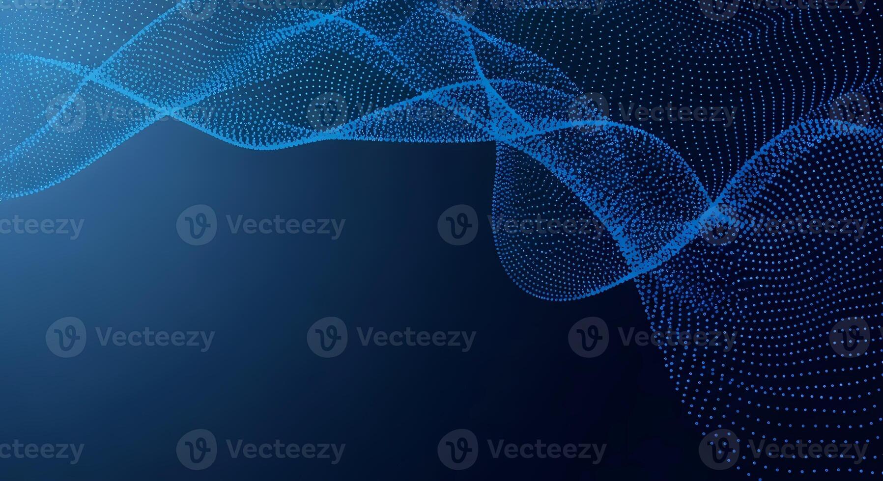 Abstract Blue Dotted Wave Forms Background Overlay Technological Data Flow photo