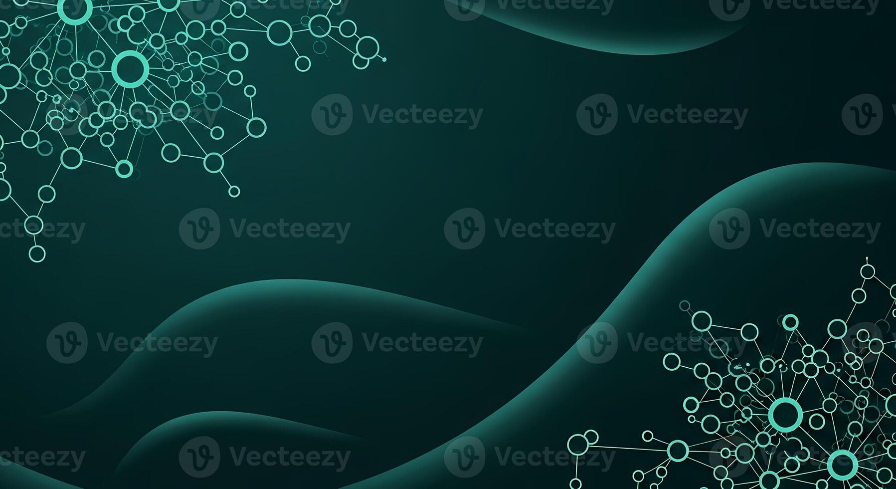 Abstract Science Network Background with Flowing Waves Futuristic Technology Concept photo