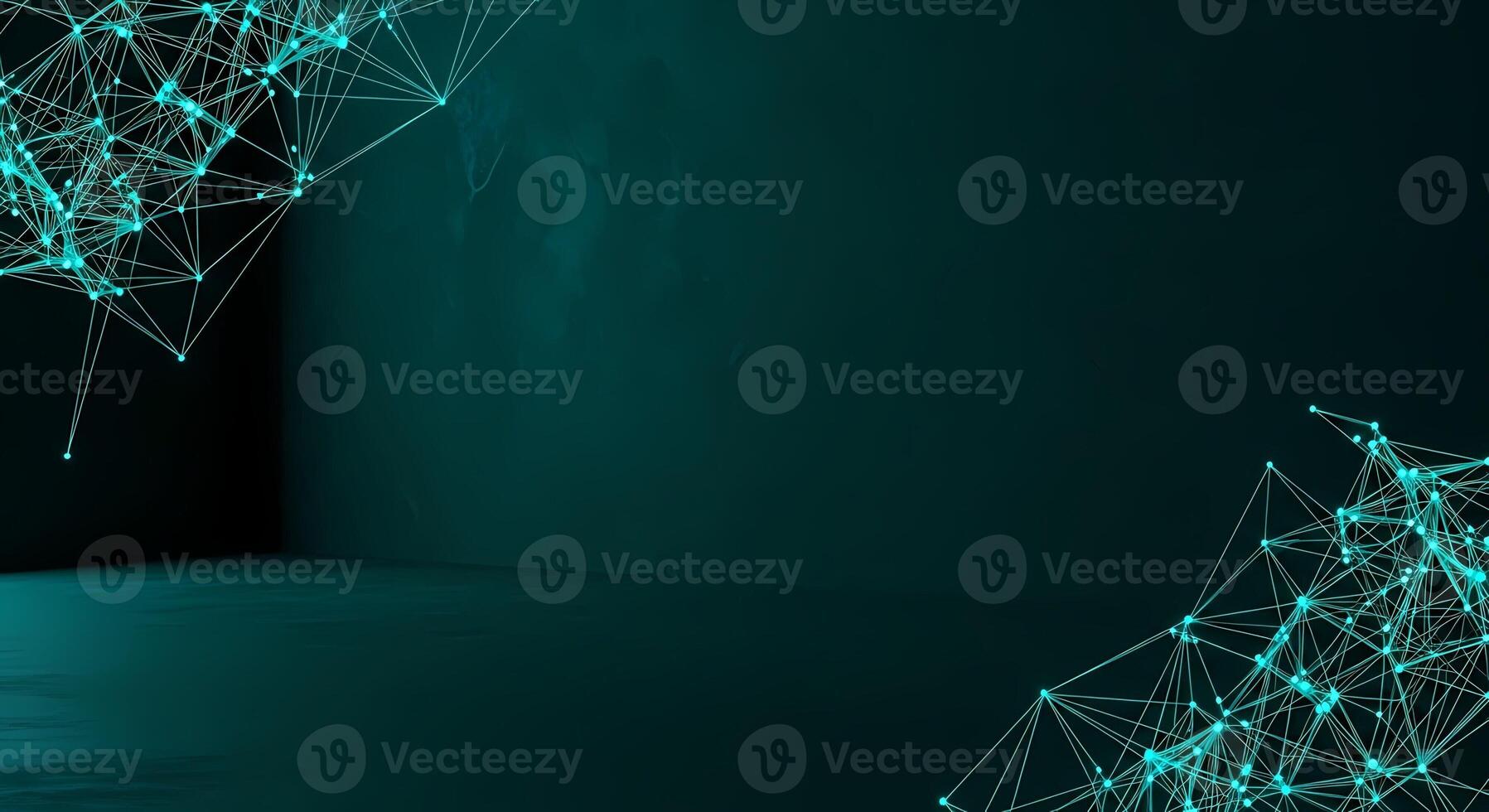 Abstract Network Connection Background Futuristic Digital Data Grid with Neon Glow photo