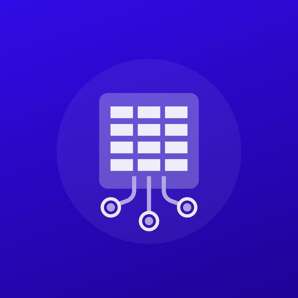data to spreadsheet icon, transparent design vector
