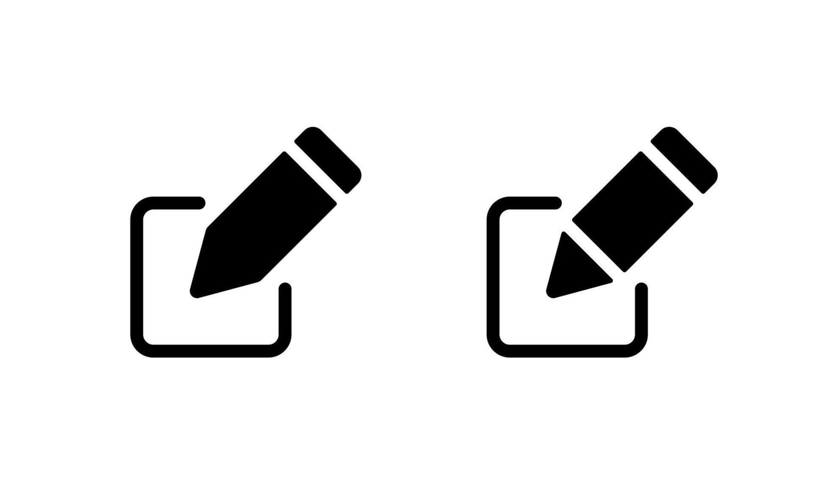 Edit pencil icon. Write and compose symbol in flat style vector