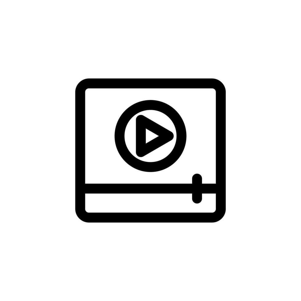Modern Media Player Line Icon for Digital Streaming Platform vector