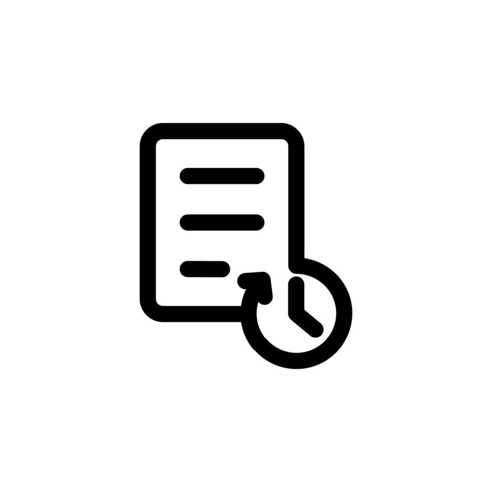 creativo reciente línea ilustración para datos y reloj sistema vector